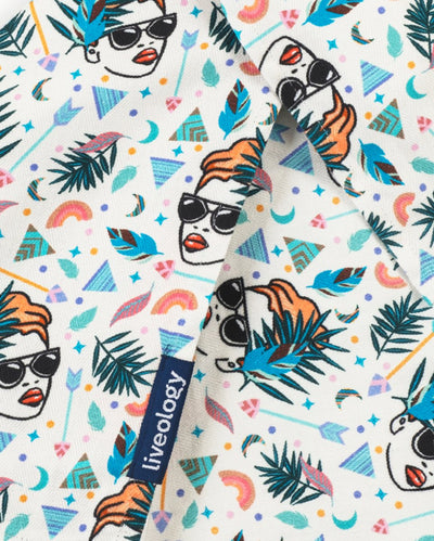 Bamboo & Cotton Blend Printed Beach & Bath Towel | Boho Lady – Bath Linens on Brown Living™. SKU: PBT013. Img 2.