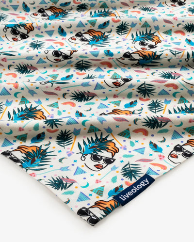 Bamboo & Cotton Blend Printed Beach & Bath Towel | Boho Lady – Bath Linens on Brown Living™. SKU: PBT013. Img 3.