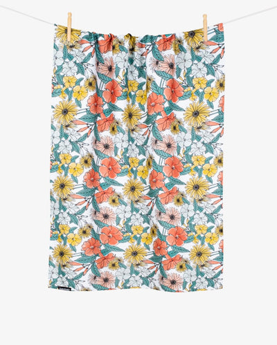 Bamboo & Cotton Blend Printed Beach Towel | Flora – Bath Linens on Brown Living™. SKU: PBT001. Img 7.