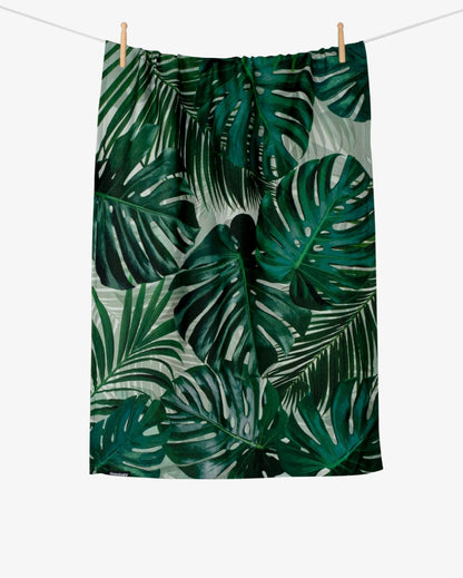 Bamboo & Cotton Blend Printed Beach Towel | Tropical Lust | Verified Sustainable by Brown Living™