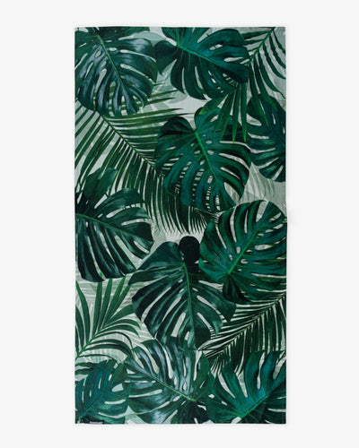 Bamboo & Cotton Blend Printed Beach Towel | Tropical Lust – Bath Linens on Brown Living™. SKU: PBT010. Img 1.