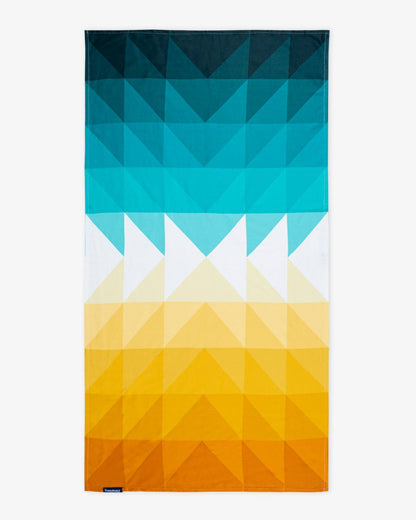 Bamboo & Cotton Blend Printed BeachTowel | Kaleido Summer | Verified Sustainable by Brown Living™