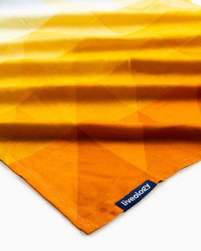 Bamboo & Cotton Blend Printed BeachTowel | Kaleido Summer – Bath Linens on Brown Living™. SKU: PBT015. Img 4.