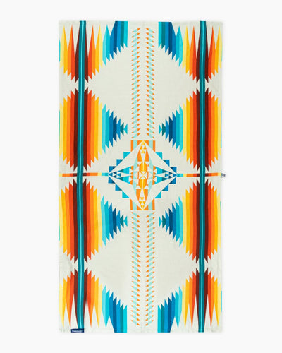 Bamboo & Cotton Blend Printed Everyday Bath Towel | Acapulco – Bath Linens on Brown Living™. SKU: PBT012. Img 1.