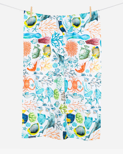 Bamboo & Cotton Blend Printed Everyday Bath Towel | Atlantis – Bath Linens on Brown Living™. SKU: PBT002. Img 7.