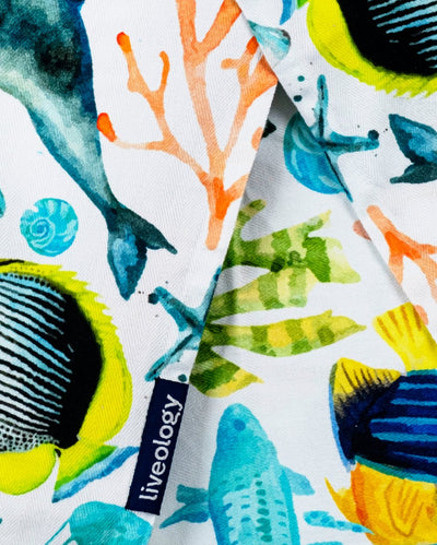 Bamboo & Cotton Blend Printed Everyday Bath Towel | Atlantis – Bath Linens on Brown Living™. SKU: PBT002. Img 3.