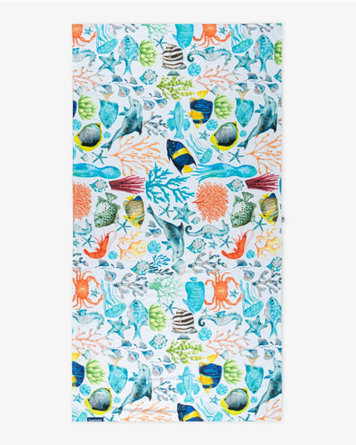 Bamboo & Cotton Blend Printed Everyday Bath Towel | Atlantis – Bath Linens on Brown Living™. SKU: PBT002. Img 1.