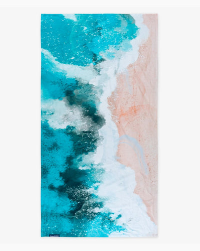 Bamboo & Cotton Blend Printed Everyday Bath Towel | Beach Days – Bath Linens on Brown Living™. SKU: PBT005. Img 1.