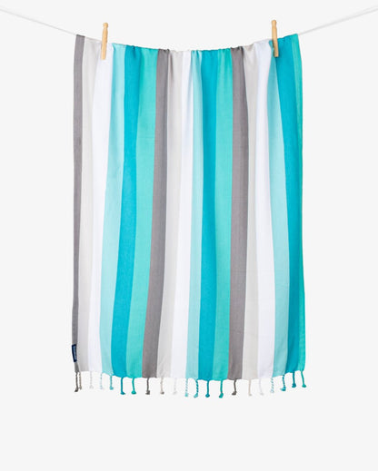 Bamboo & Cotton Blend Woven Bath Towel | Aquamarine | Verified Sustainable by Brown Living™