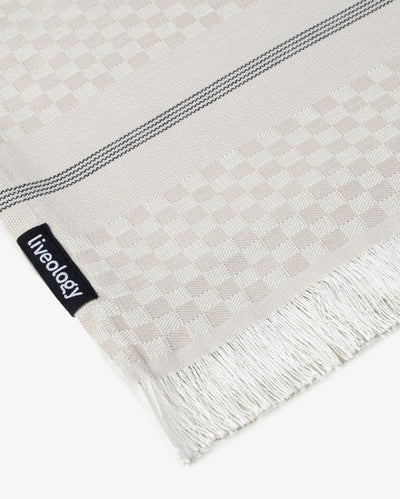 Bamboo & Cotton Blend Woven Bath Towel | Chequerboard – Bath Linens on Brown Living™. SKU: WBT005. Img 3.