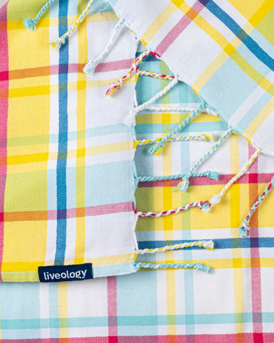 Bamboo & Cotton Blend Woven Bath Towel | Felicity Aqua – Bath Linens on Brown Living™. SKU: WBT008. Img 2.