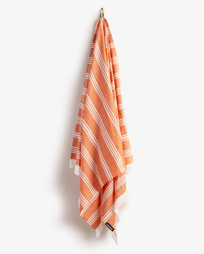 Bamboo & Cotton Blend Woven Bath Towel | Santa Fe Rust – Bath Linens on Brown Living™. SKU: WBT0014. Img 4.
