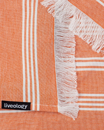 Bamboo & Cotton Blend Woven Bath Towel | Santa Fe Rust | Verified Sustainable by Brown Living™