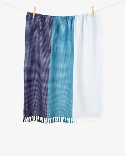 Bamboo & Cotton Blend Woven Beach Towel | Blue Harbour – Bath Linens on Brown Living™. SKU: WBT012. Img 6.