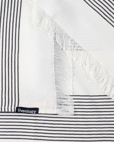 Bamboo & Cotton Blend Woven Beach Towel | Sandbar – Bath Linens on Brown Living™. SKU: WBT010. Img 2.