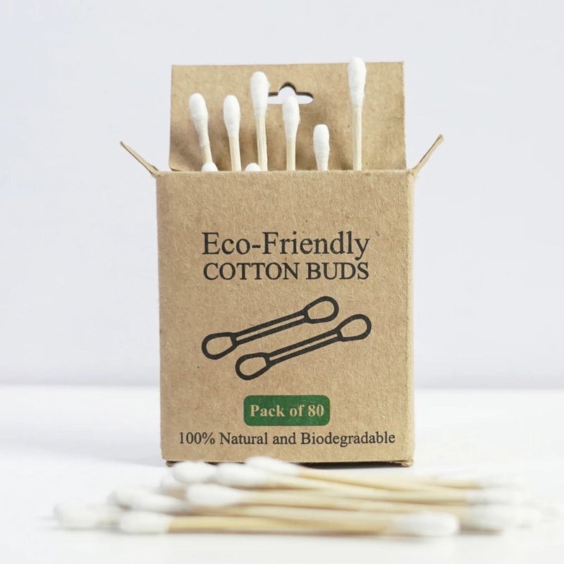 Bamboo Cotton Ear Buds with Bamboo Stick | Verified Sustainable Personal care on Brown Living™