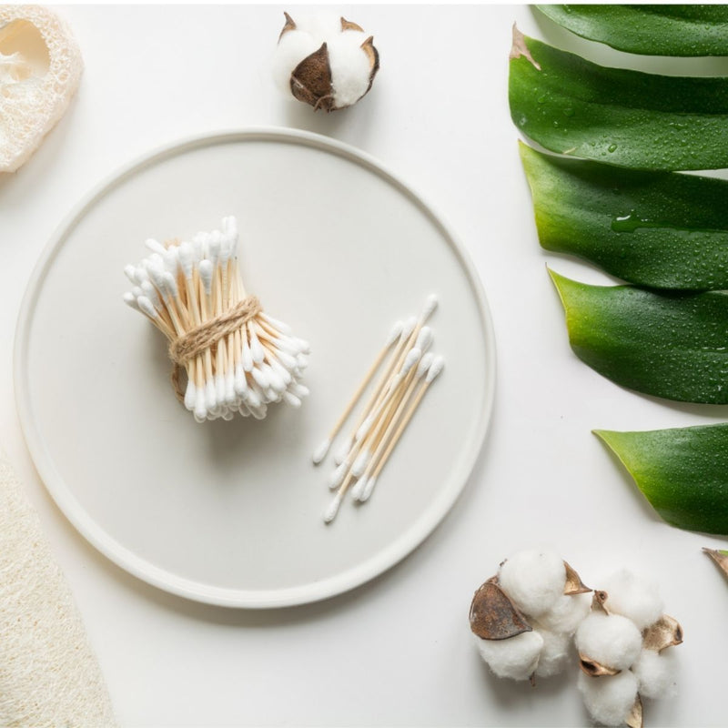 Buy Bamboo Cotton Ear Swabs - Pack of 2 | Shop Verified Sustainable Ear Buds on Brown Living™
