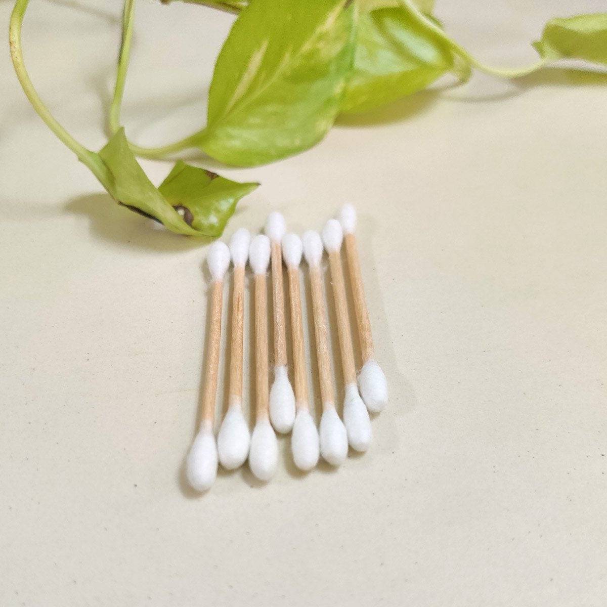 Bamboo Cotton Earbuds | 80 Ear Swabs - Pack of 2 | Verified Sustainable by Brown Living™