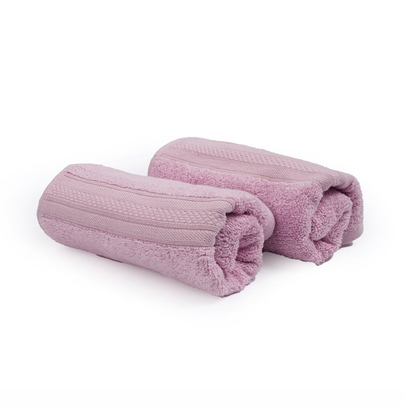 Buy Bamboo cotton Hand Towel combo pack of 2 Light Pink | Shop Verified Sustainable Bath Linens on Brown Living™