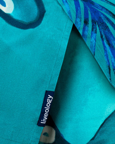 Bamboo & Cotton Printed Beach & Bath Towel | Turtled – Bath Linens on Brown Living™. SKU: PBT004. Img 2.