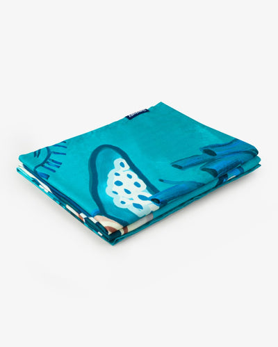 Bamboo & Cotton Printed Beach & Bath Towel | Turtled – Bath Linens on Brown Living™. SKU: PBT004. Img 5.