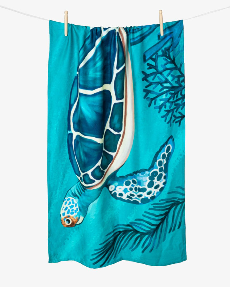 Buy Bamboo & Cotton Printed Beach & Bath Towel | Turtled | Shop Verified Sustainable Products on Brown Living