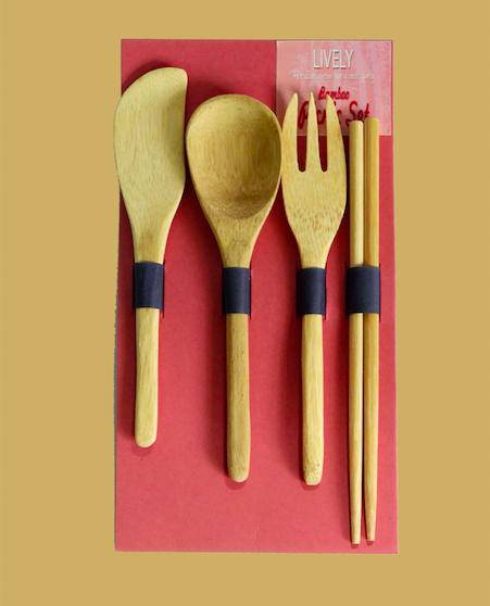 Buy Bamboo Cutlery Picnic Set | Shop Verified Sustainable Cutlery Kit on Brown Living™