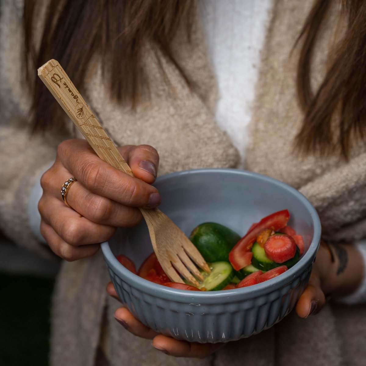 Bamboo Reusable Cutlery Set | Verified Sustainable by Brown Living™