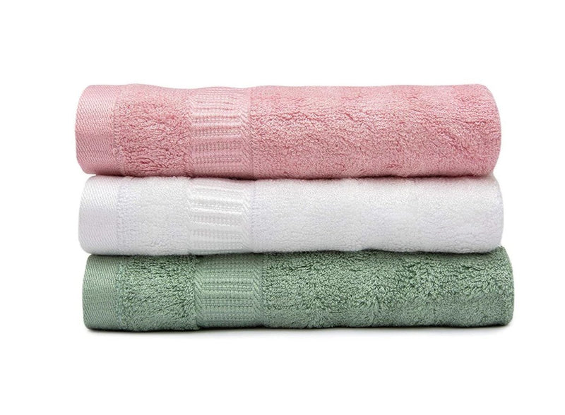 Buy Bamboo-derived Rayon Face Towel -Set of 3, Khaki, Cream, Sky Blue | Shop Verified Sustainable Bath Linens on Brown Living™