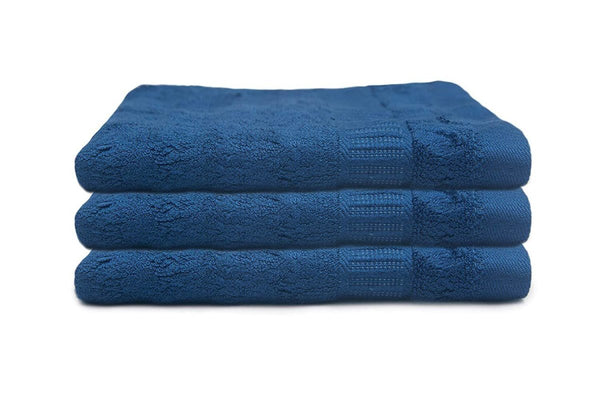 Buy Bamboo-derived Rayon Face Towel -Set of 3, Navy Blue | Shop Verified Sustainable Products on Brown Living