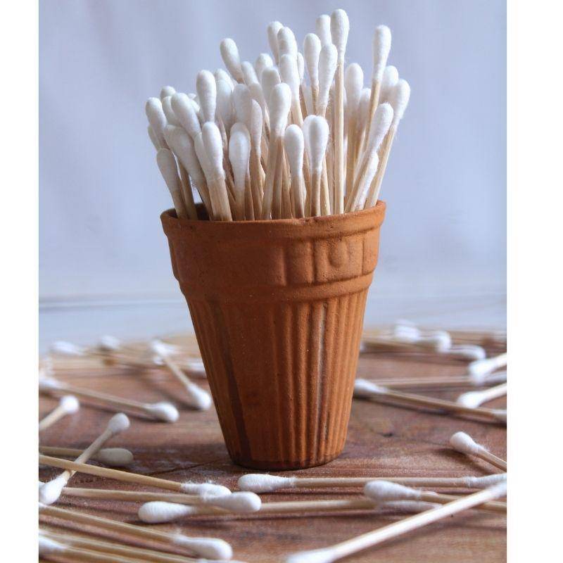 Bamboo Earbuds - 160 bamboo sticks & 320 cotton swabs - Pack of 2 | Verified Sustainable by Brown Living™