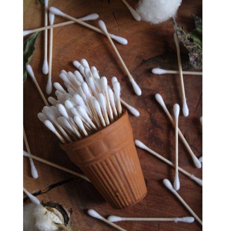 Buy Bamboo Earbuds - 160 bamboo sticks & 320 cotton swabs - Pack of 2 | Shop Verified Sustainable Ear Buds on Brown Living™