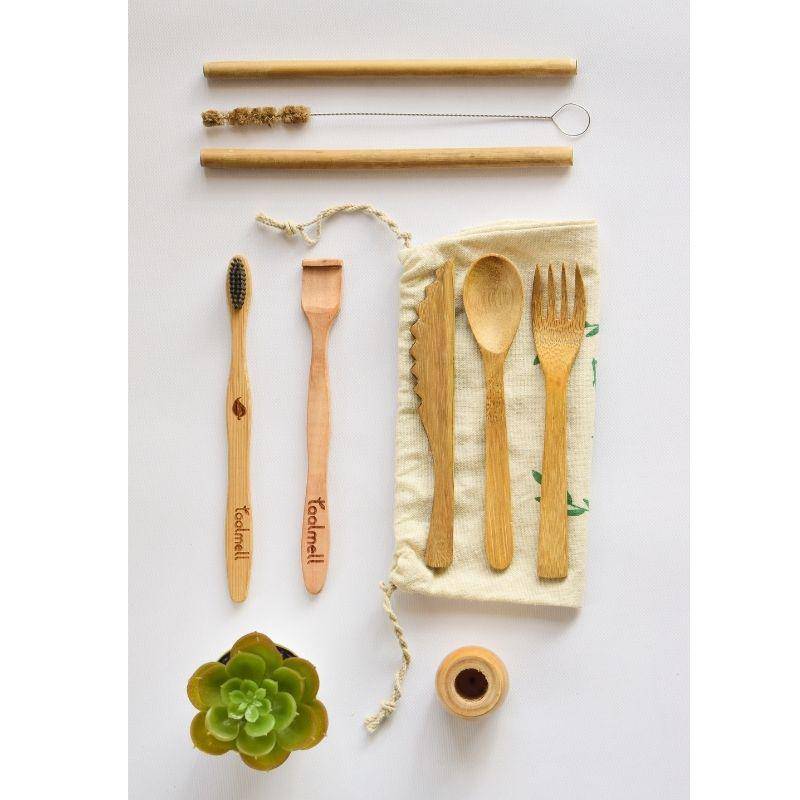Buy Bamboo Essential Green Gift Hamper | Zero Waste Hamper | Shop Verified Sustainable Gift Hampers on Brown Living™