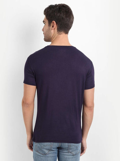 Bamboo Fabric Navy T-shirt For Men | Verified Sustainable by Brown Living™