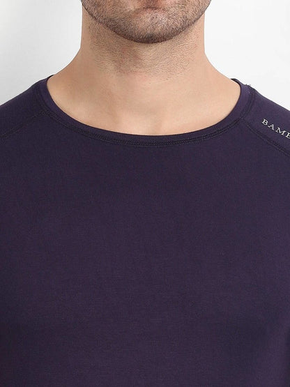 Bamboo Fabric Navy T-shirt For Men | Verified Sustainable by Brown Living™