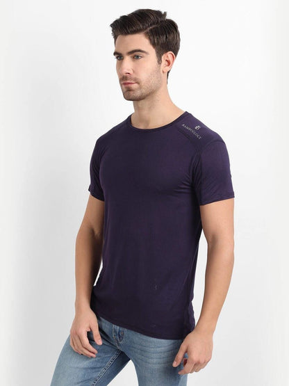 Bamboo Fabric Navy T-shirt For Men | Verified Sustainable by Brown Living™