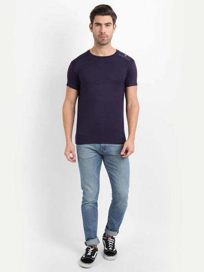 Bamboo Fabric Navy T-shirt For Men | Verified Sustainable by Brown Living™