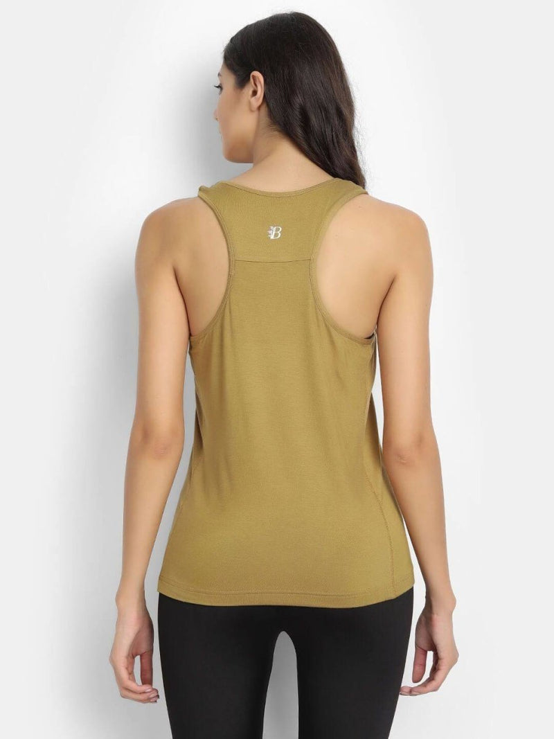 Buy Bamboo Fabric Olive Runner Vest | Shop Verified Sustainable Womens Top on Brown Living™