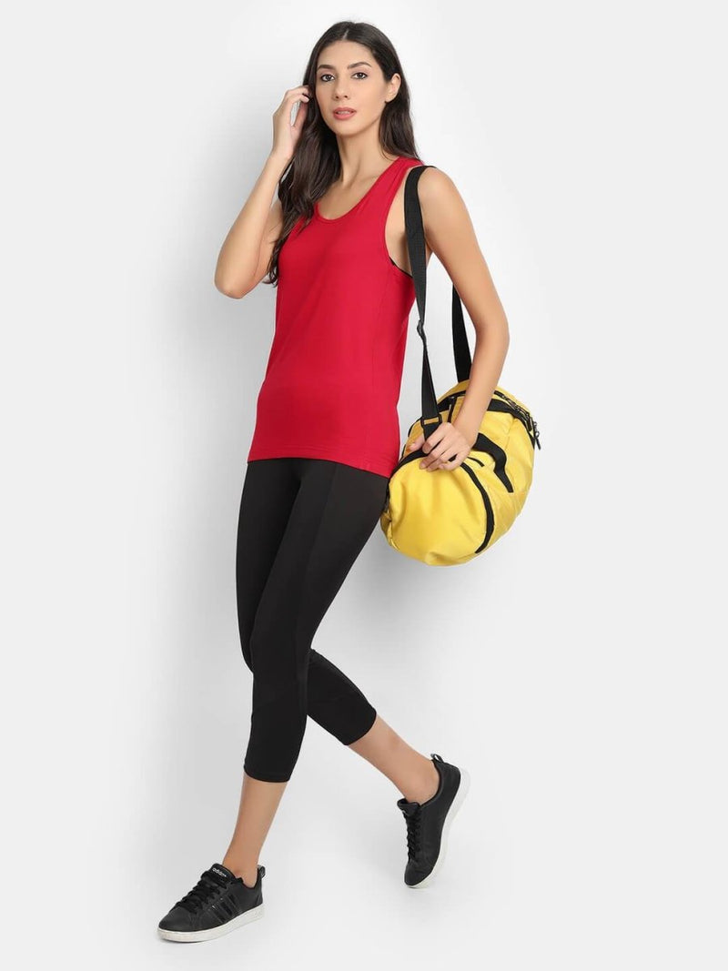 Buy Bamboo Fabric Red Runner Vest | Shop Verified Sustainable Womens Top on Brown Living™