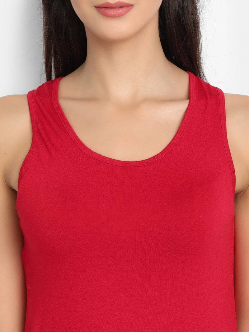 Buy Bamboo Fabric Red Runner Vest | Shop Verified Sustainable Womens Top on Brown Living™