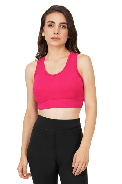 Bamboo Fabric Sports Bra | Clean – Womens Underwear by Bamboology available on Brown Living™. Fuschia S. SKU: SPORTBRA2 (clean)_BL3070. Img 14.