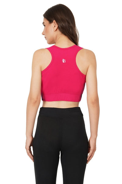 Bamboo Fabric Sports Bra | Clean – Womens Underwear by Bamboology available on Brown Living™. Fuschia S. SKU: SPORTBRA2 (clean)_BL3070. Img 18.