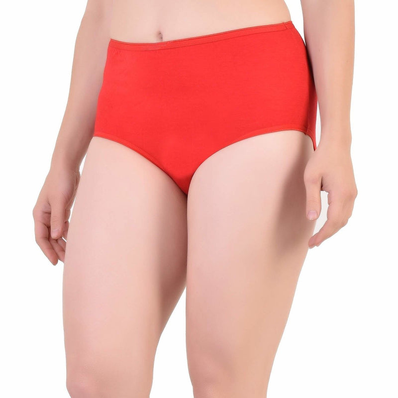 Buy Bamboo Fabric Women's Hipster Panty- Red and Black- Pack of 2 | Shop Verified Sustainable Womens Underwear on Brown Living™