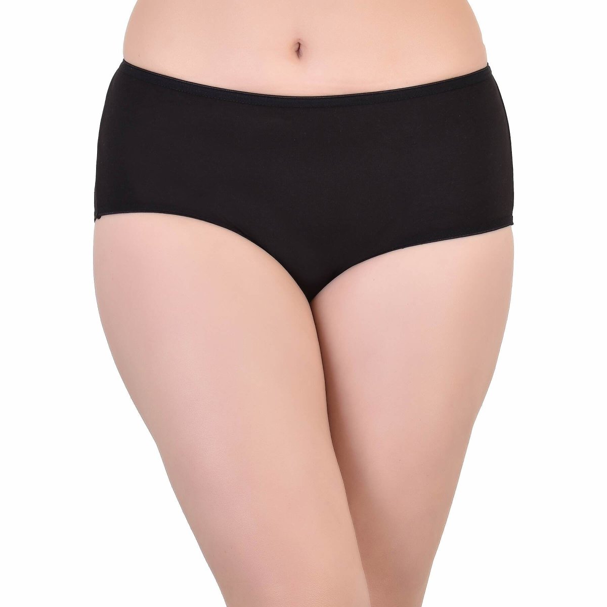 Bamboo Fabric Women's Mid Rise Panty - Peach and Black Set of 2 | Verified Sustainable by Brown Living™