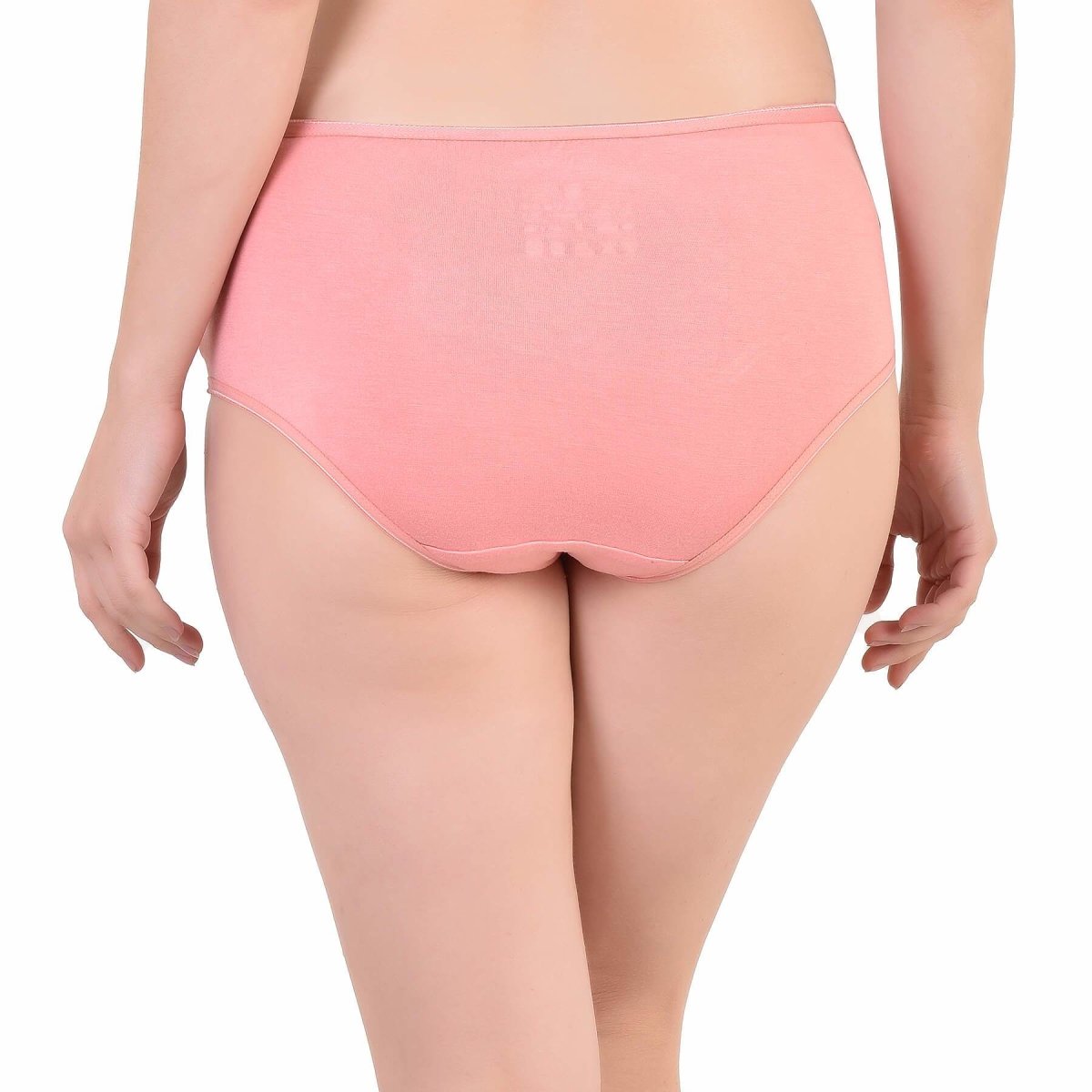 Bamboo Fabric Women's Mid Rise Panty - Peach and Black Set of 2 | Verified Sustainable by Brown Living™