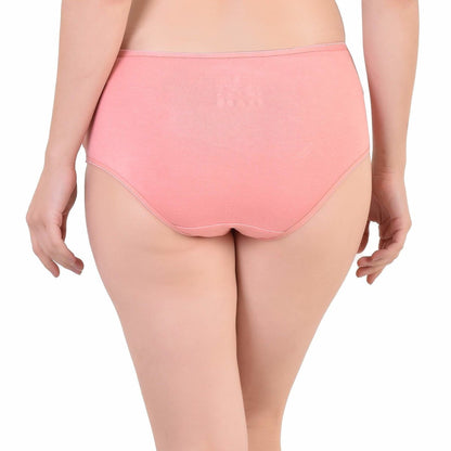 Bamboo Fabric Women's Mid Rise Panty - Peach and Black Set of 2 | Verified Sustainable by Brown Living™