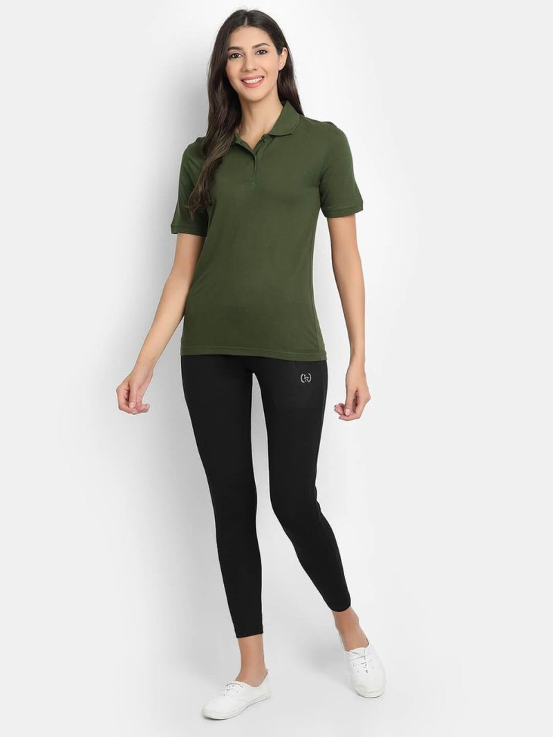 Buy Bamboo Fabric Women's Polo Shirt | Shop Verified Sustainable Womens T-Shirt on Brown Living™