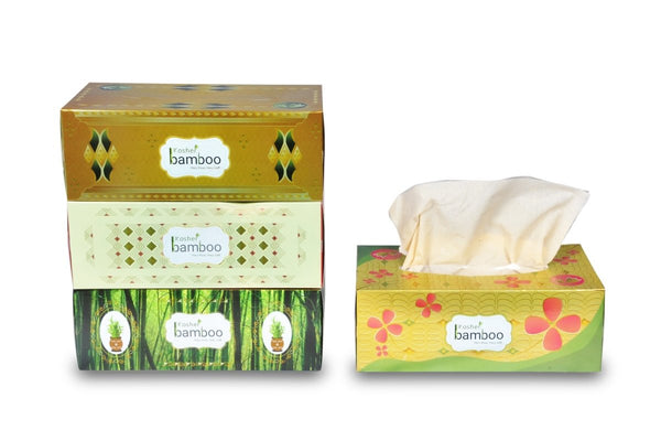 Buy Bamboo Facial Tissue Box | Pack of 4 | Made of Pure bamboo Pulp | 2 Ply | 150 pulls each | Shop Verified Sustainable Products on Brown Living