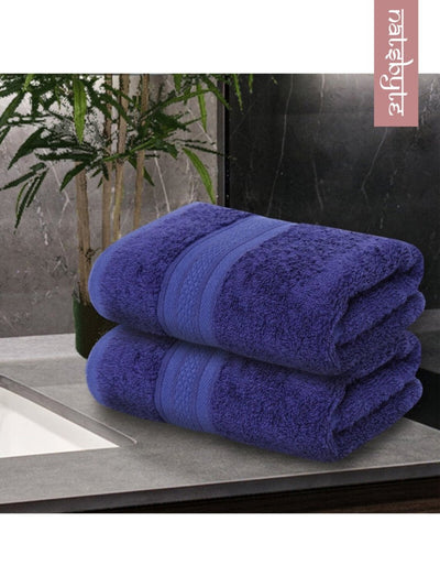 Bamboo Fiber Face Towel - Blue (Pack of 3) – Bath Linens on Brown Living™. SKU: TET24.6. Img 3.