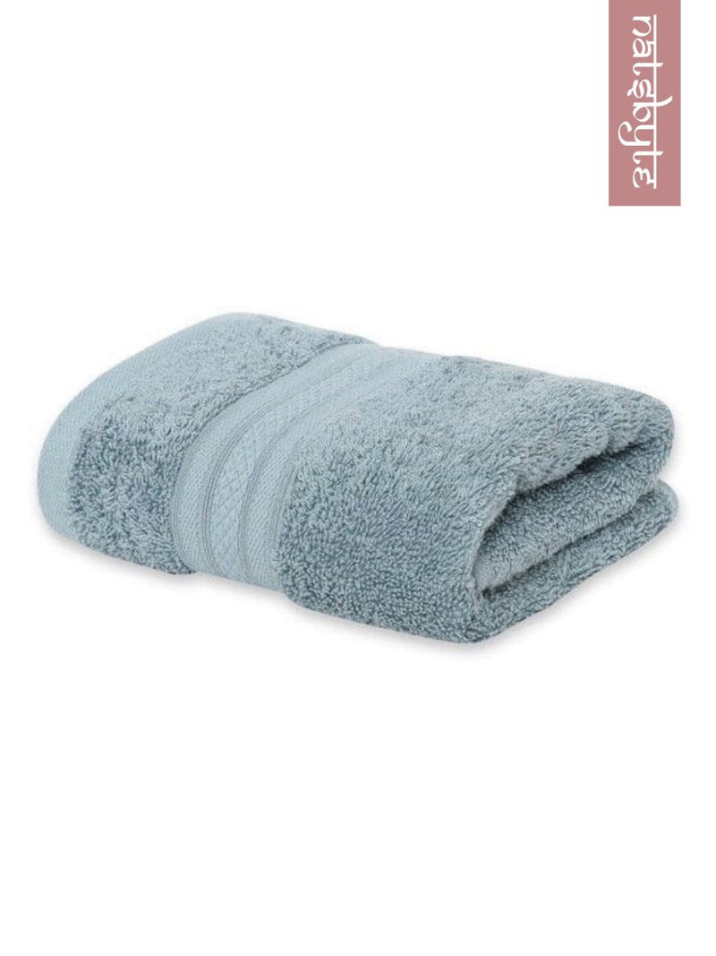 Bamboo Fiber Face Towel - Cadet Blue (Pack of 3) | Verified Sustainable Bath Linens on Brown Living™